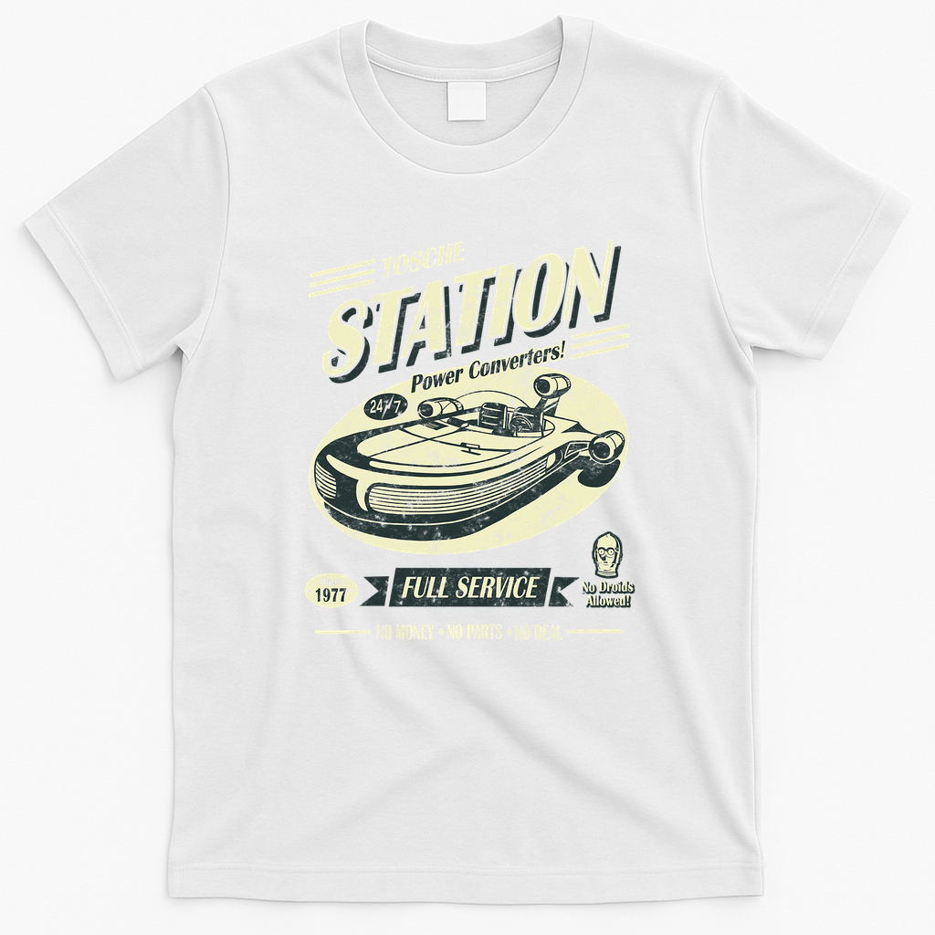 Tosche Station Retro Graphic Tee - White