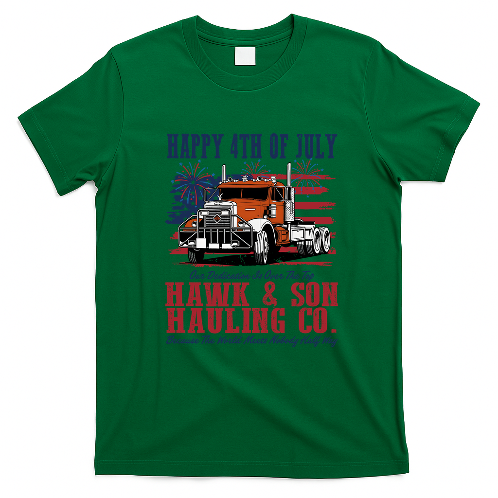 Hawk & Son 4th of July Arm Wrestling Tee - Irish Green
