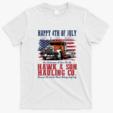 Hawk & Son 4th of July Arm Wrestling Tee - White