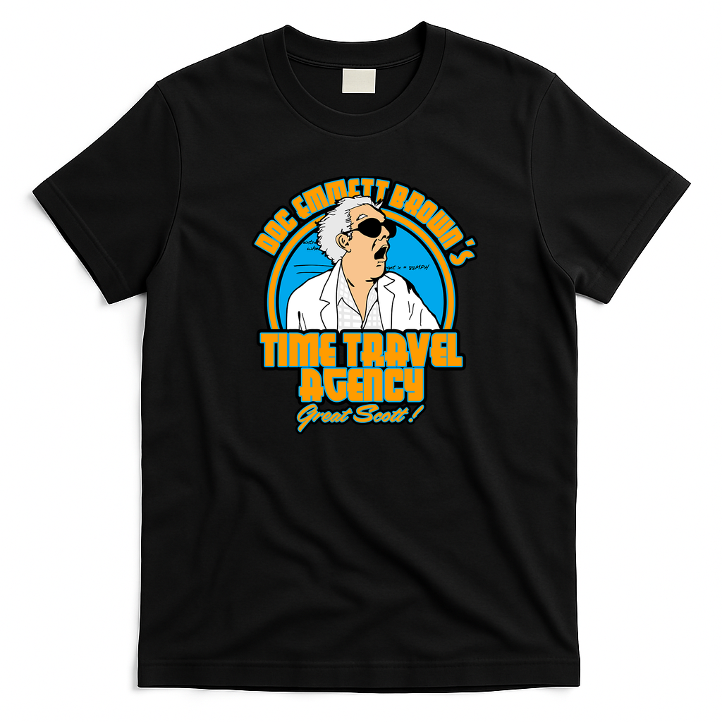 Time Travel Agency Vintage T-Shirt - Black