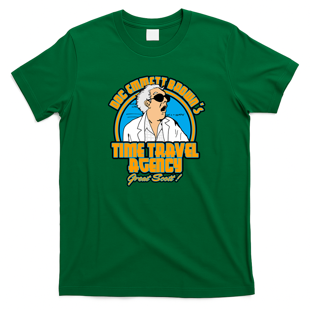 Time Travel Agency Vintage T-Shirt - Irish Green