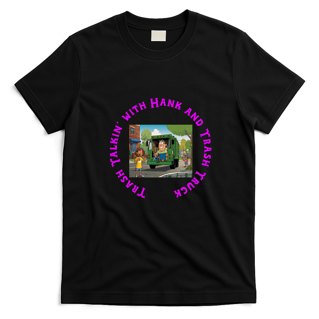 Trash Talkin' with Hank and Trash Truck Graphic T-Shirt - Black