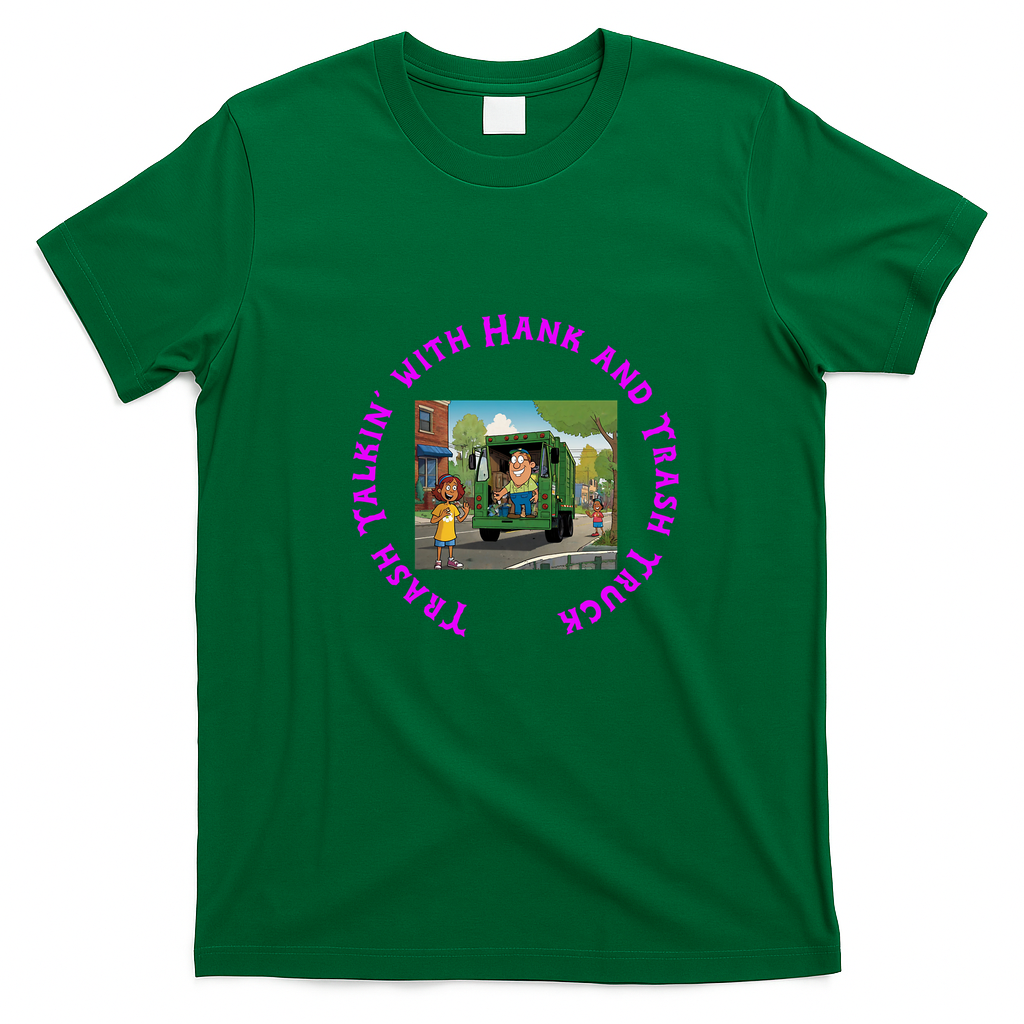 Trash Talkin' with Hank and Trash Truck Graphic T-Shirt - Irish Green