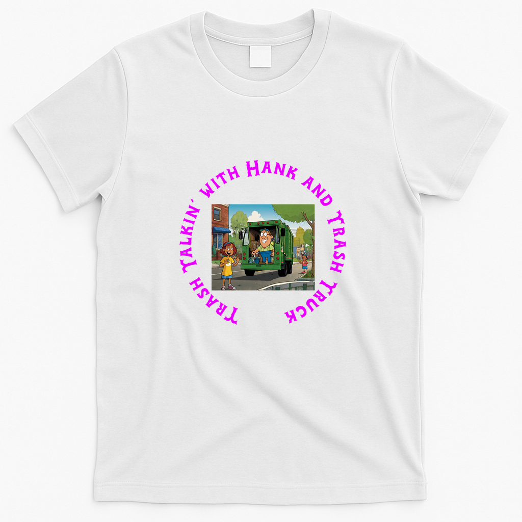 Trash Talkin' with Hank and Trash Truck Graphic T-Shirt - White