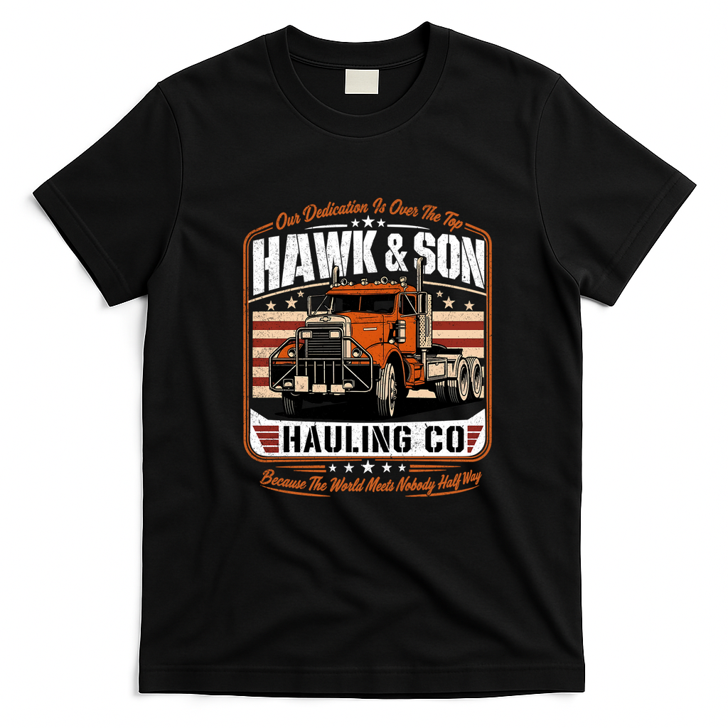 Over the Top Hawk & Son Arm Wrestling T-Shirt - Black