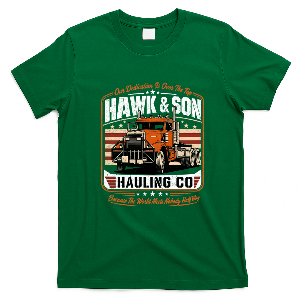 Over the Top Hawk & Son Arm Wrestling T-Shirt - Irish Green