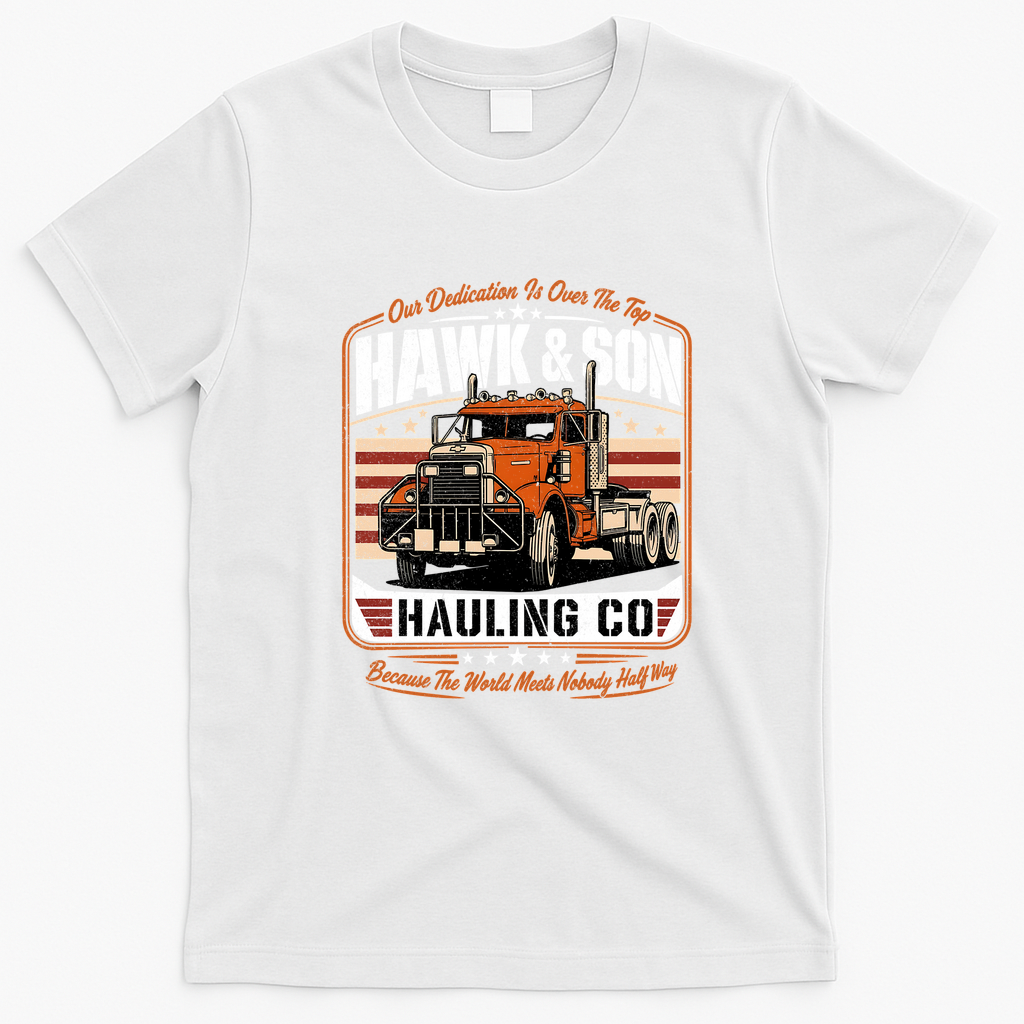 Over the Top Hawk & Son Arm Wrestling T-Shirt - White