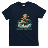 Hank and Trash Truck Cartoon Graphic T-Shirt - Navy Blue