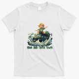 Hank and Trash Truck Cartoon Graphic T-Shirt - White