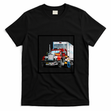 Truck and trailer Graphic T-Shirt - Black