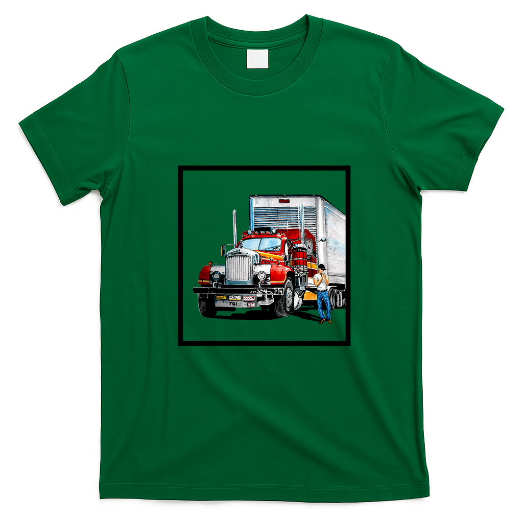 Truck and trailer Graphic T-Shirt - Irish Green