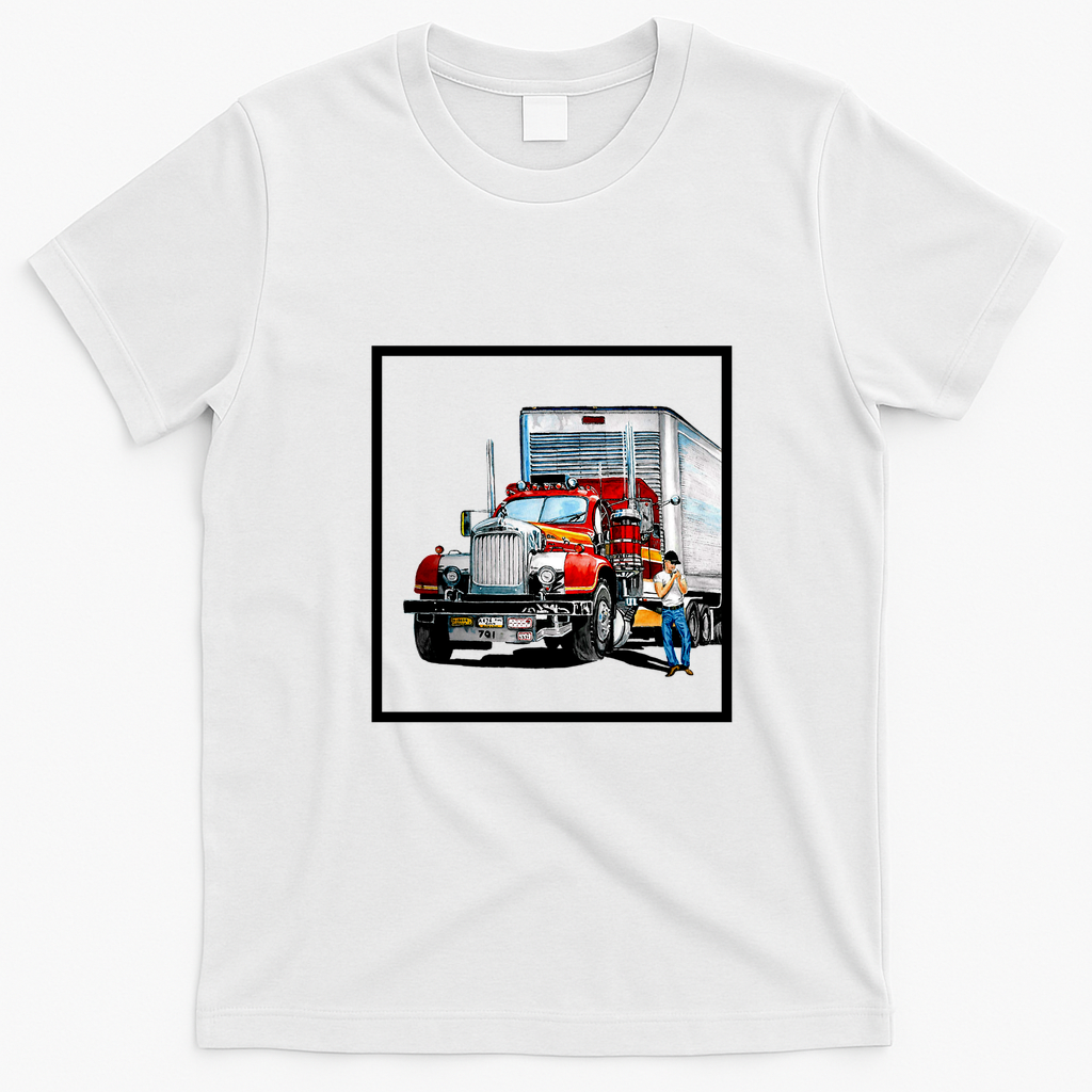 Truck and trailer Graphic T-Shirt - White