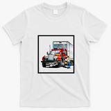 Truck and Trailer Classic Graphic Tee - White