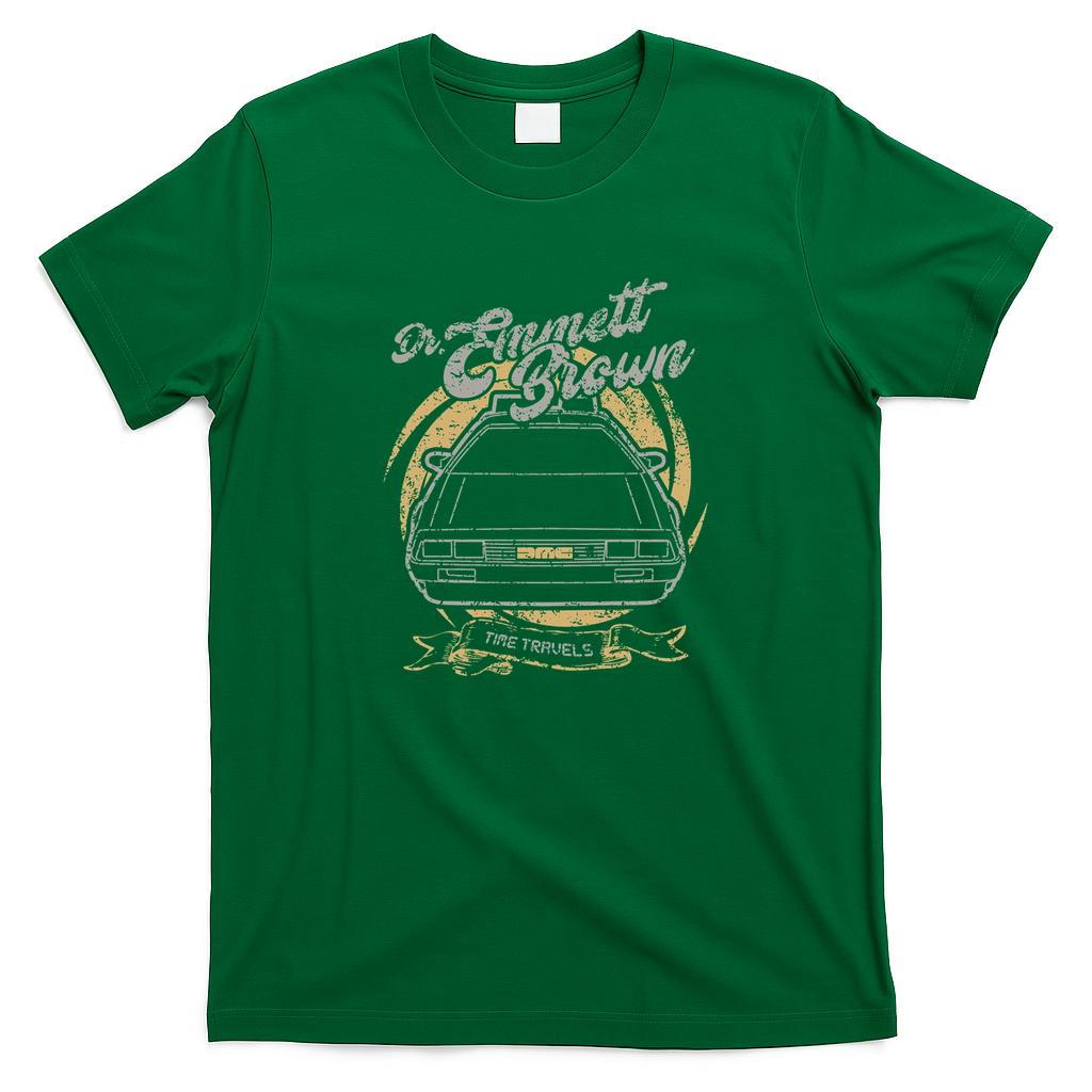 Time Travel Retro Graphic Tee - Irish Green