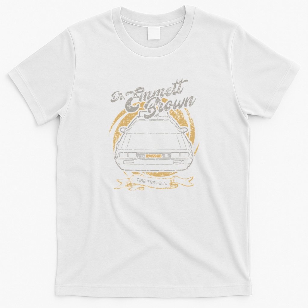 Time Travel Retro Graphic Tee - White