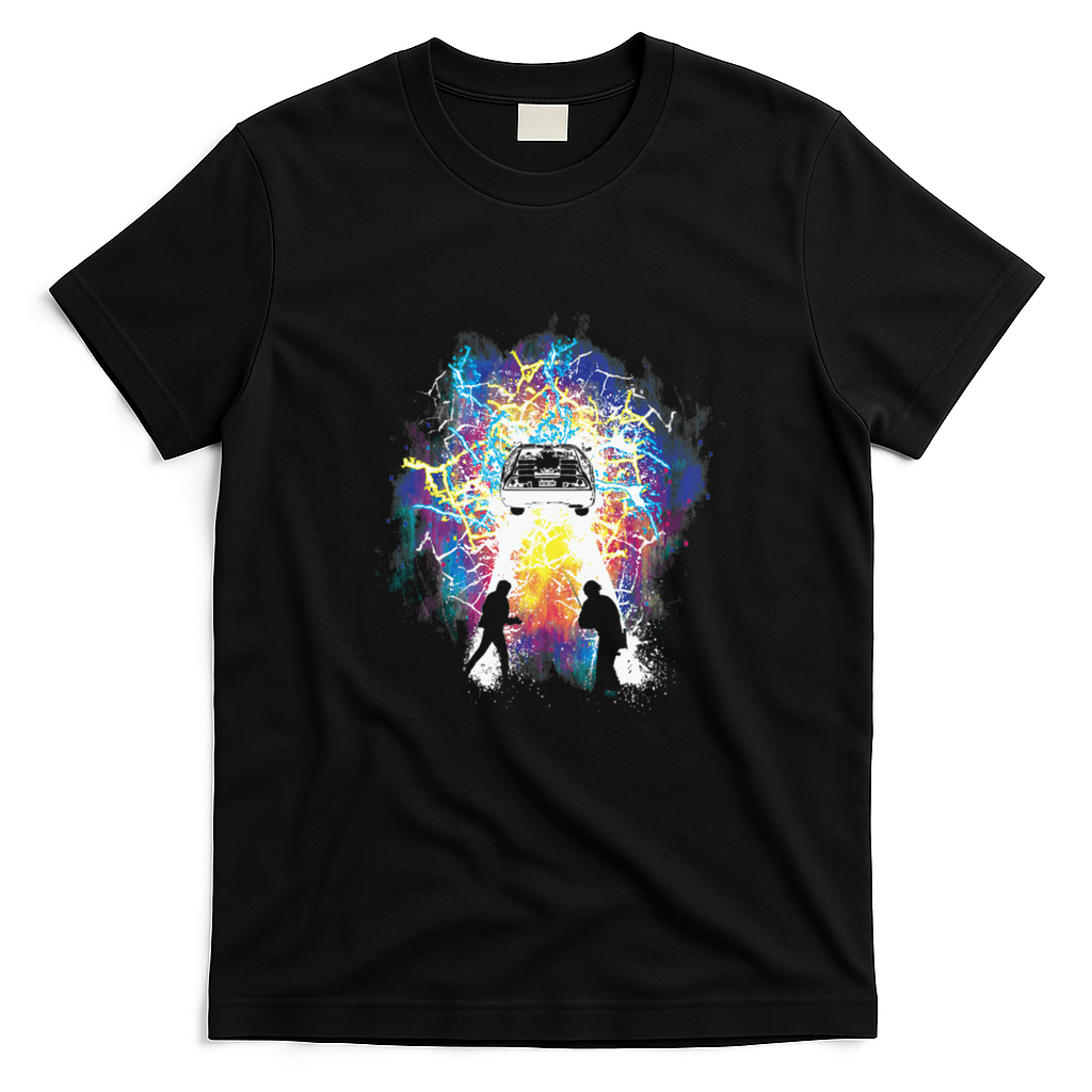 Time Travelers Retro Graphic Tee - Black