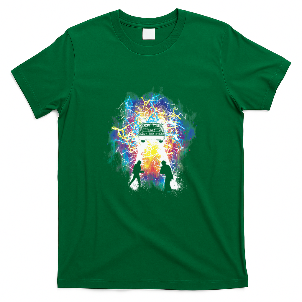 Time Travelers Retro Graphic Tee - Irish Green