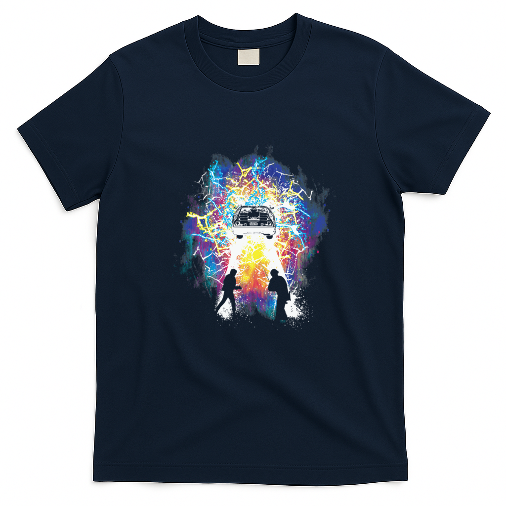 Time Travelers Retro Graphic Tee - Navy Blue