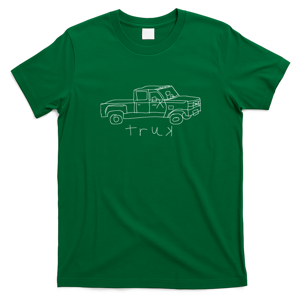 Classic Truck Graphic Retro Graphic Tee - Irish Green