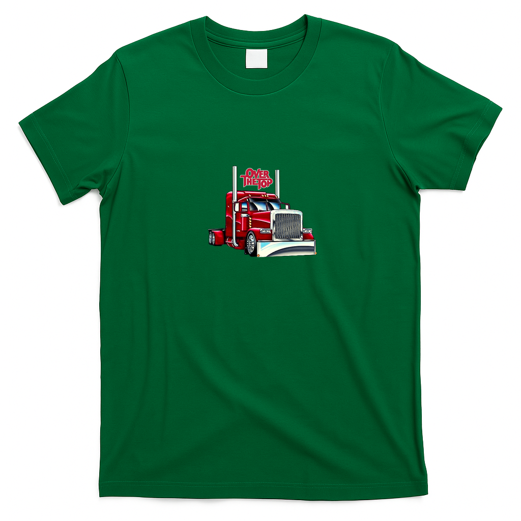 Over the Top Retro Movie T-Shirt - Irish Green