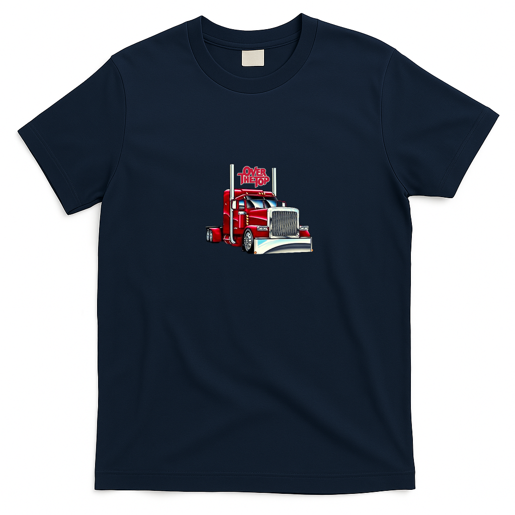 Over the Top Retro Movie T-Shirt - Navy Blue