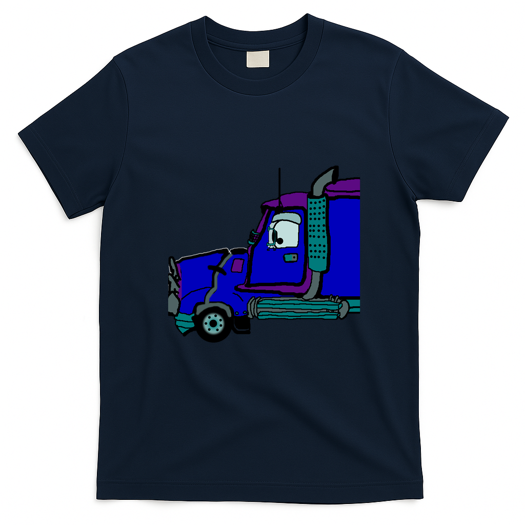Classic Truck Graphic Classic Logo T-Shirt - Navy Blue