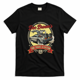 Vintage 1955 Time Travel Car Graphic T-Shirt - Black