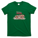 Vintage Classic Car DeLorean Film Graphic T-Shirt - Irish Green