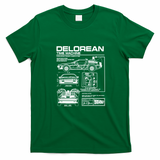 Vintage Classic Car DeLorean Project Graphic T-Shirt - Irish Green