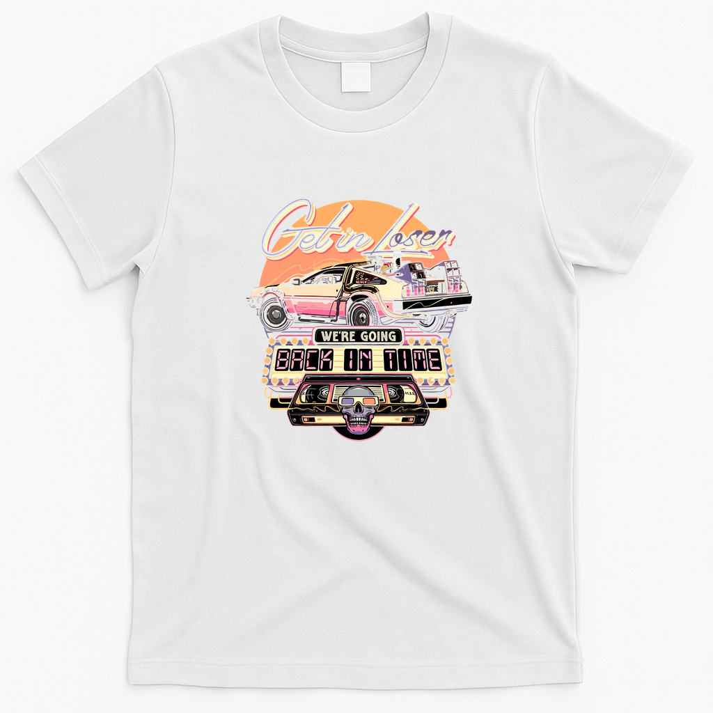 Halloween DeLorean Vintage T-Shirt - White