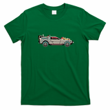 Vintage Classic Car DeLorean Graphic T-Shirt - Irish Green