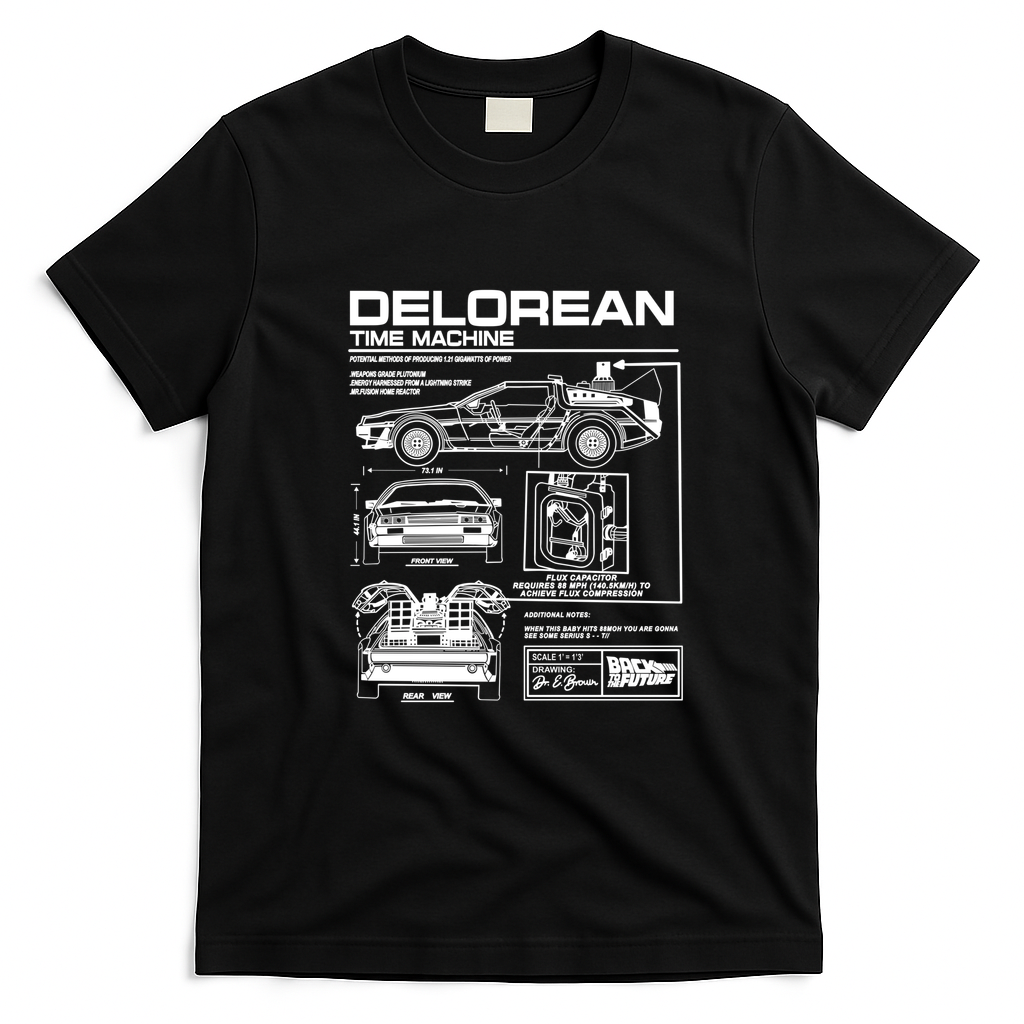 DMC DeLorean Special Series T-Shirt - Black