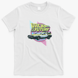 Vintage Classic Car DeLorean Back Graphic T-Shirt - White