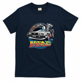 Vintage Classic Car DeLorean DMC-12 Graphic T-Shirt - Navy Blue
