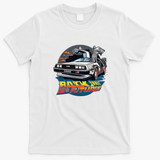 Vintage Classic Car DeLorean DMC-12 Graphic T-Shirt - White