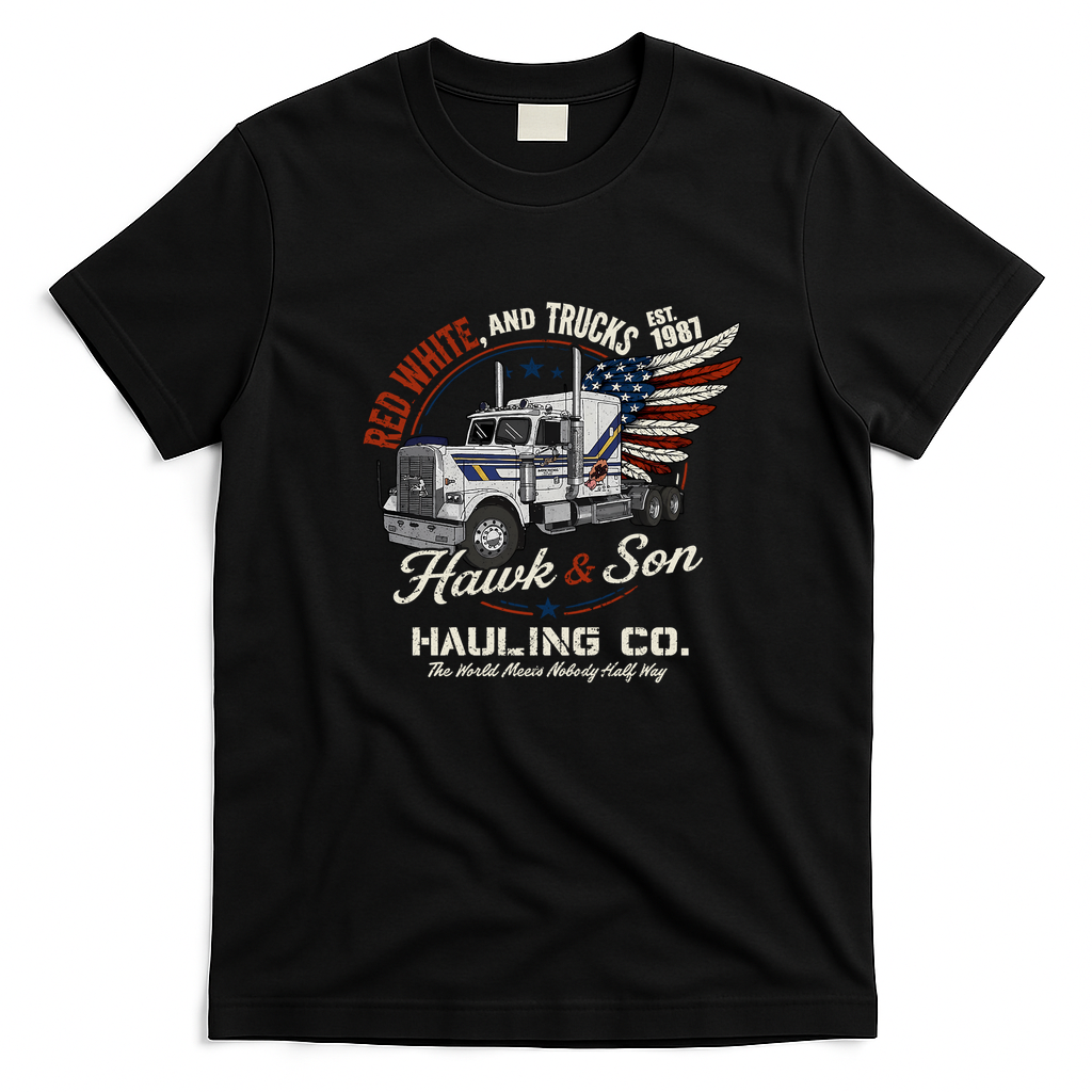Hawk & Son 1987 Vintage Hauling T-Shirt - Black
