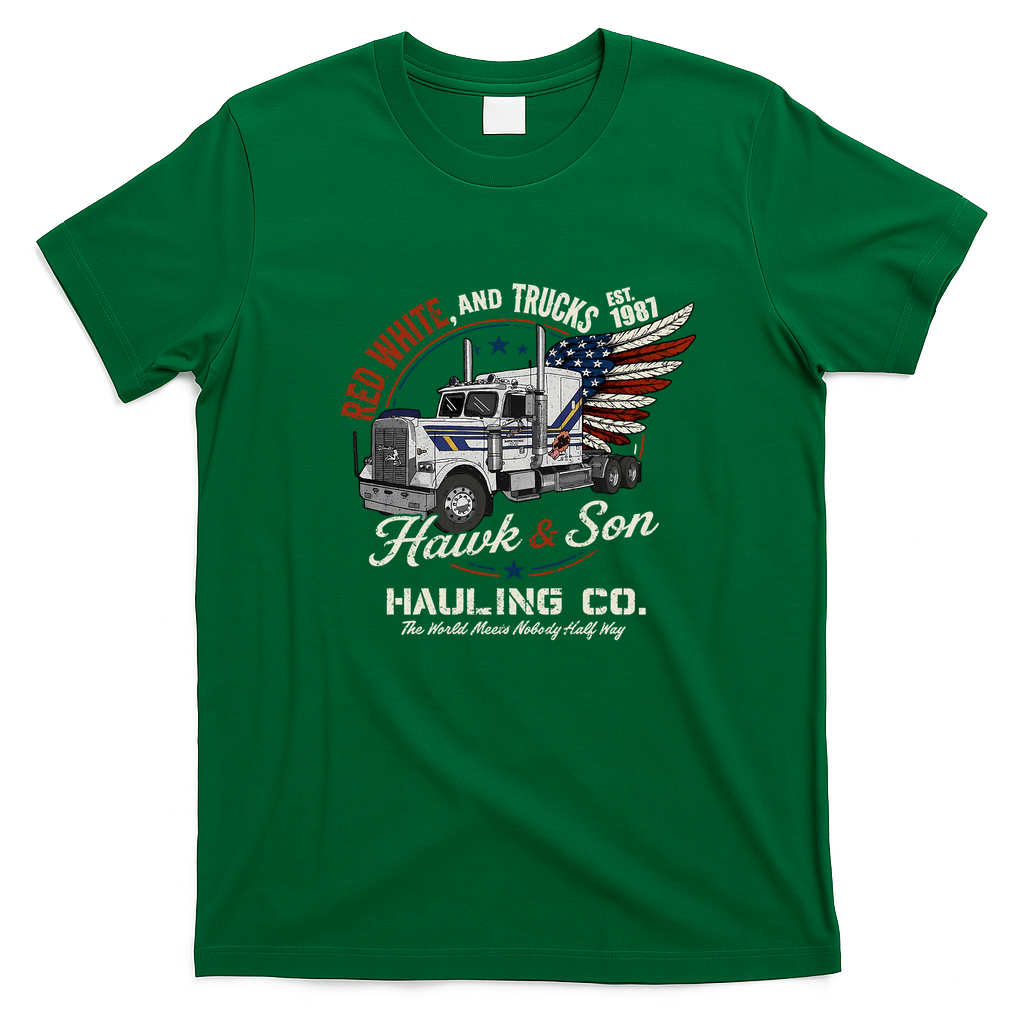 Hawk & Son 1987 Vintage Hauling T-Shirt - Irish Green