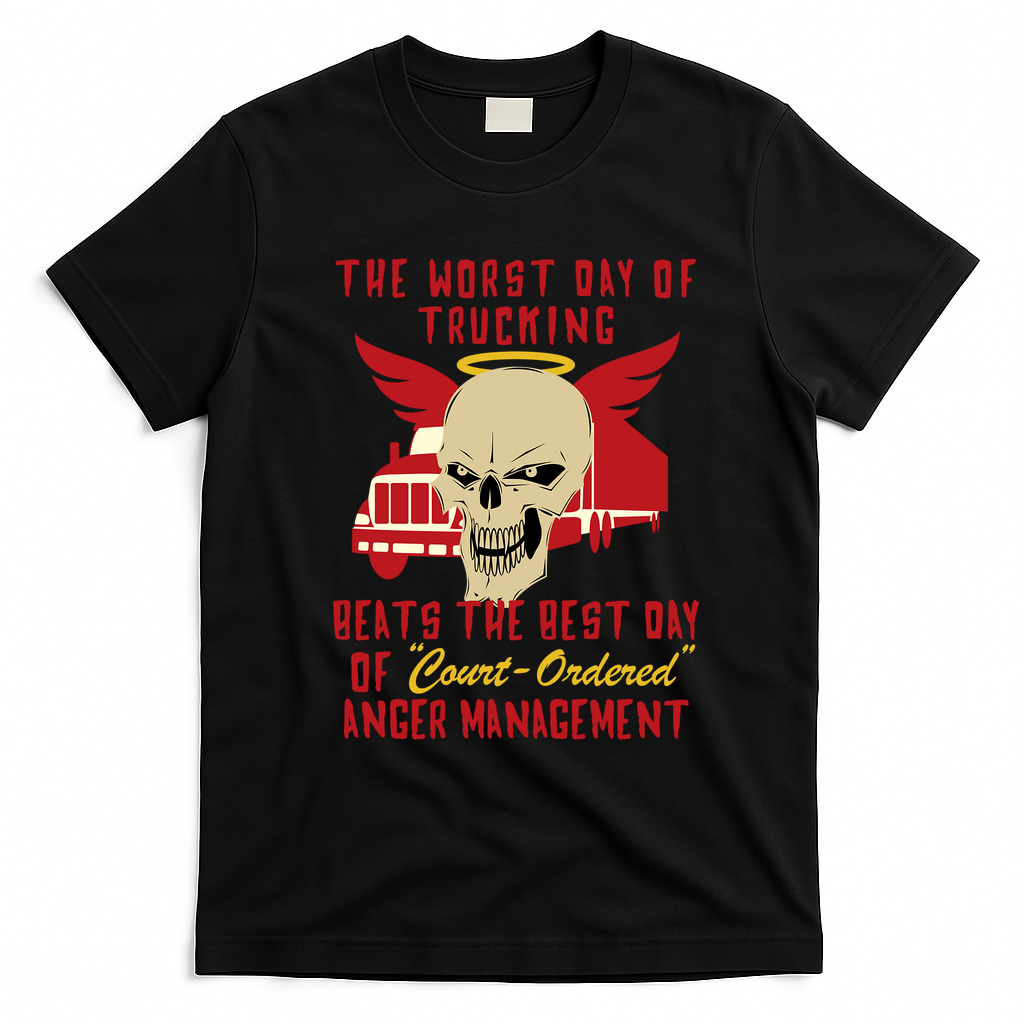 A Bad Day Trucking Beats Anger Management Tee - Black