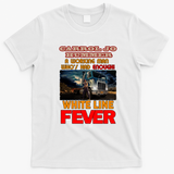 White Line Fever Vintage Trucker Tee - White