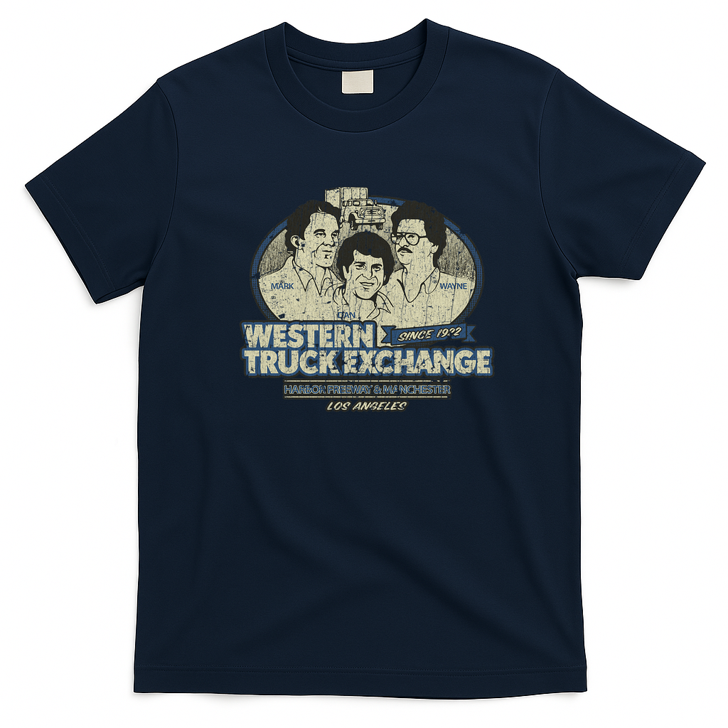 Western Truck Exchange Los Angeles Vintage T-Shirt - Navy Blue